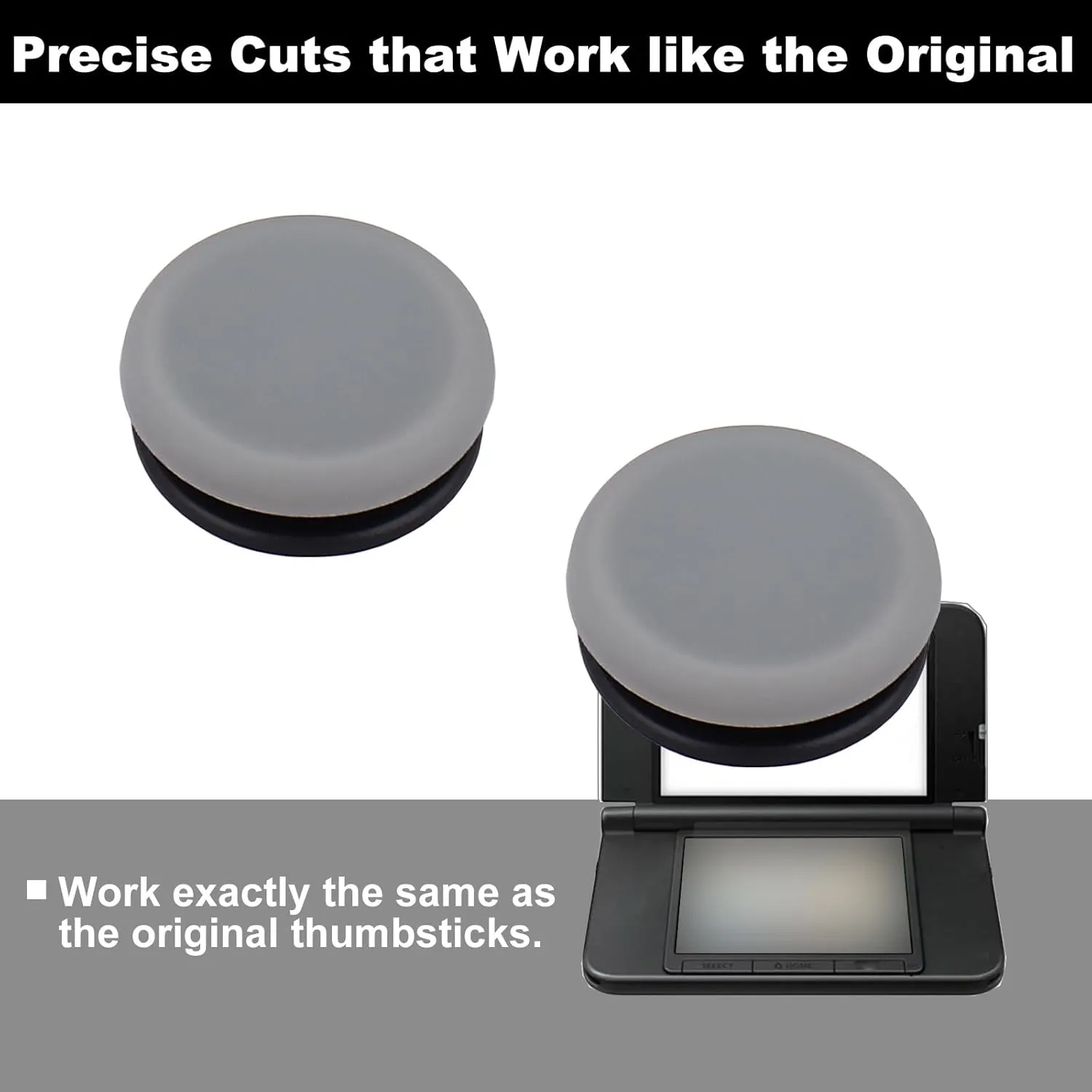 2Pcs Analog Stick Cap Replacement 3D Joystick Cover for 2DS 3DS 3DSXL 3DSLL New 3DS New 3DSXL New 3DSLL Controller