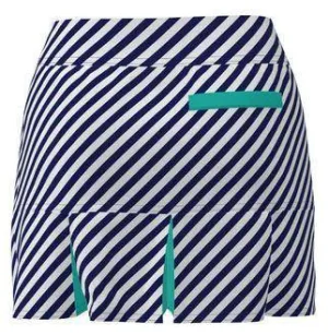 AB SPORT Women's Navy Cross Stripe Golf Skirt  BSKG05-NVCSB