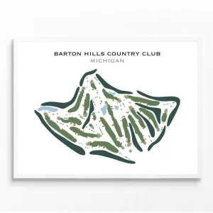 Barton Hills Country Club, Michigan - Printed Golf Course