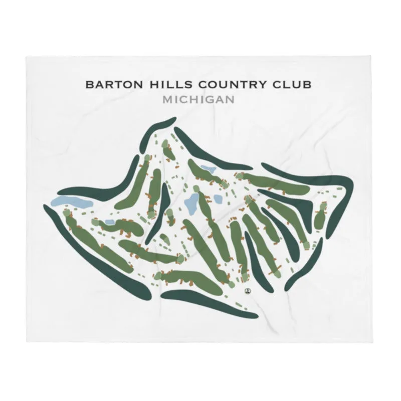 Barton Hills Country Club, Michigan - Printed Golf Course