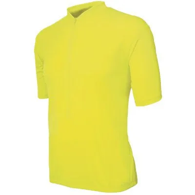 Basik Men's Classic Cycling Jersey, Neon Yellow (S, M, L, XL, 2XL)