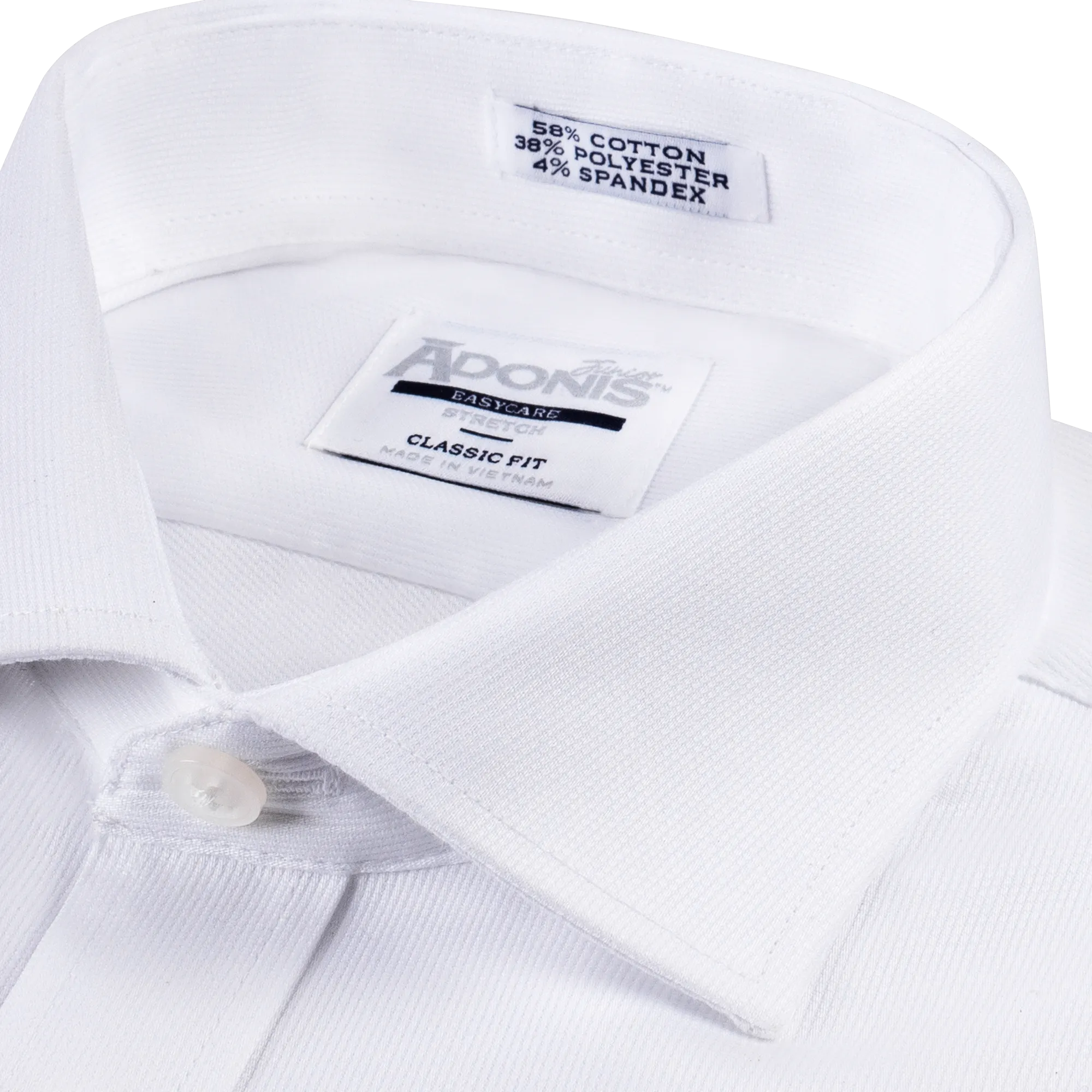 Boys Husky Easy Care Fine Pique Stretch Dress Shirt