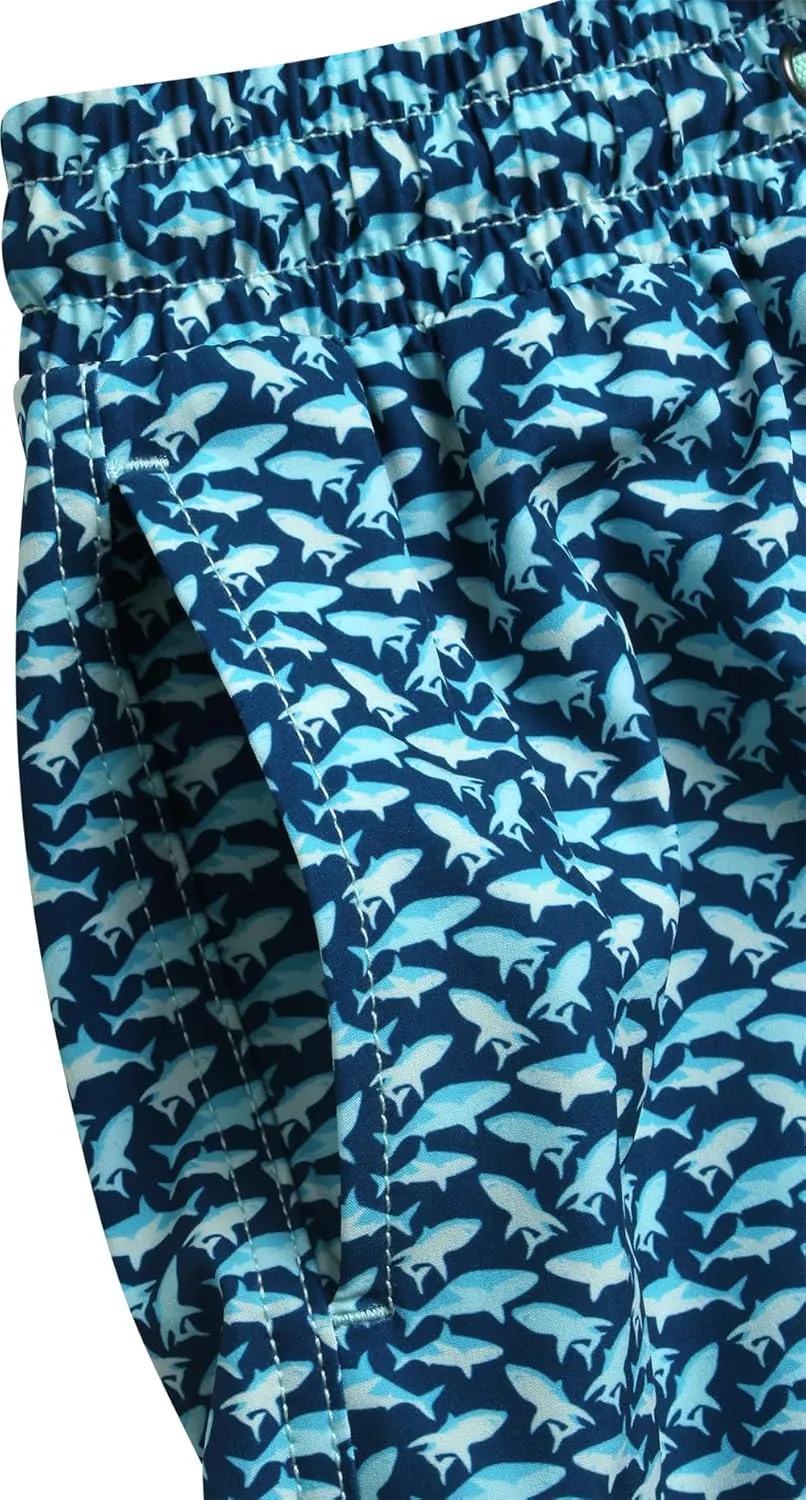 Boys Swim Trunks with Compression Liner Quick Dry 4-Way Stretch Bathing Suit (Sizes: 8-14)