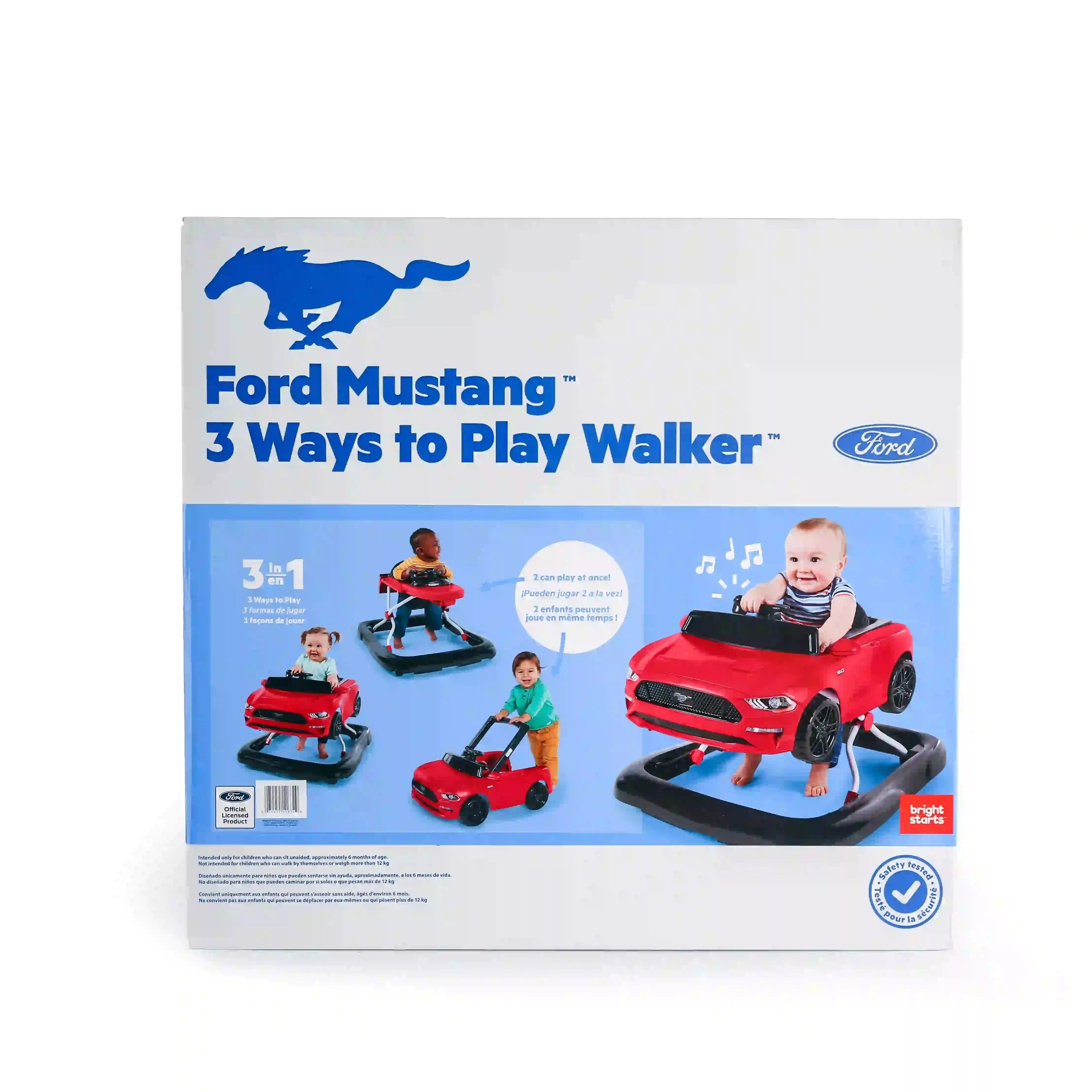 Bright Starts Ford Mustang 4-in-1 Walker (Red)