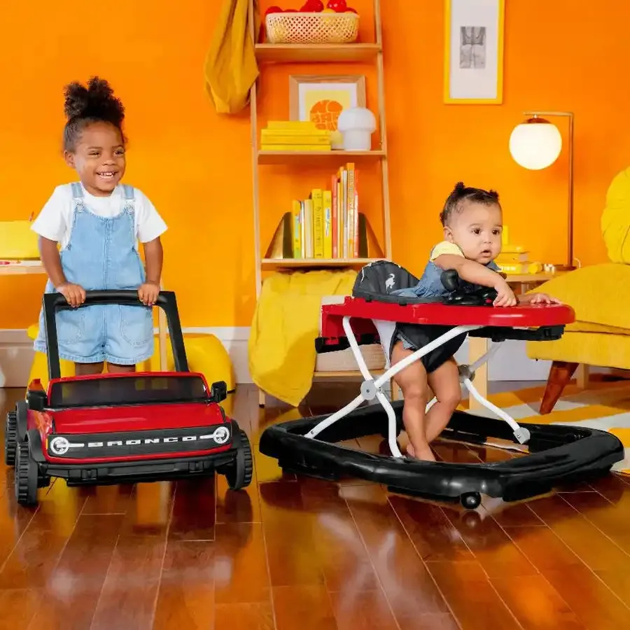 Bright Starts Ways to Play 4-in-1 Walker - Ford Bronco, Race Red