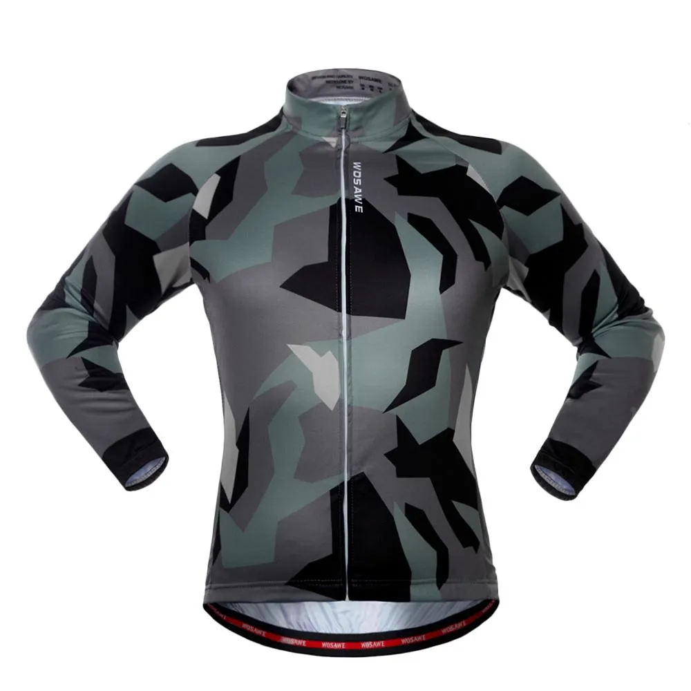 Camouflage Windproof Cycling Top Jersey