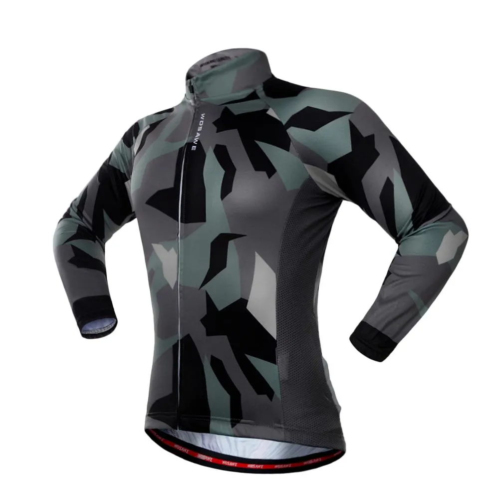 Camouflage Windproof Cycling Top Jersey