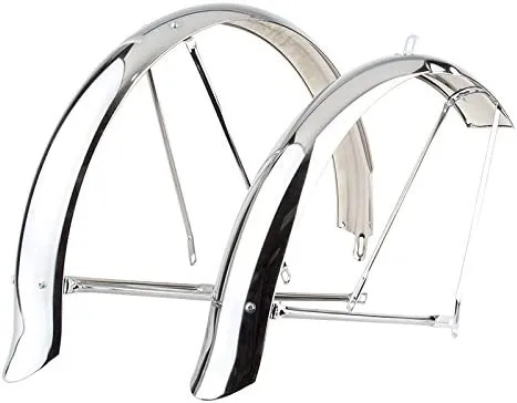 Chrome Beach Cruiser 16 in, 16x 2.125 Steel Bicycle Fenders Mudguard - Live 4 Bikes