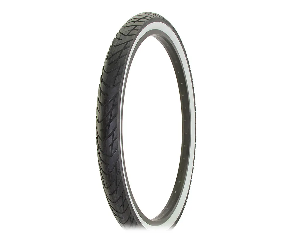 City 26 in White Wall Beach Cruiser Tire 26x2.125 Smooth slick Tire - Live 4 Bikes