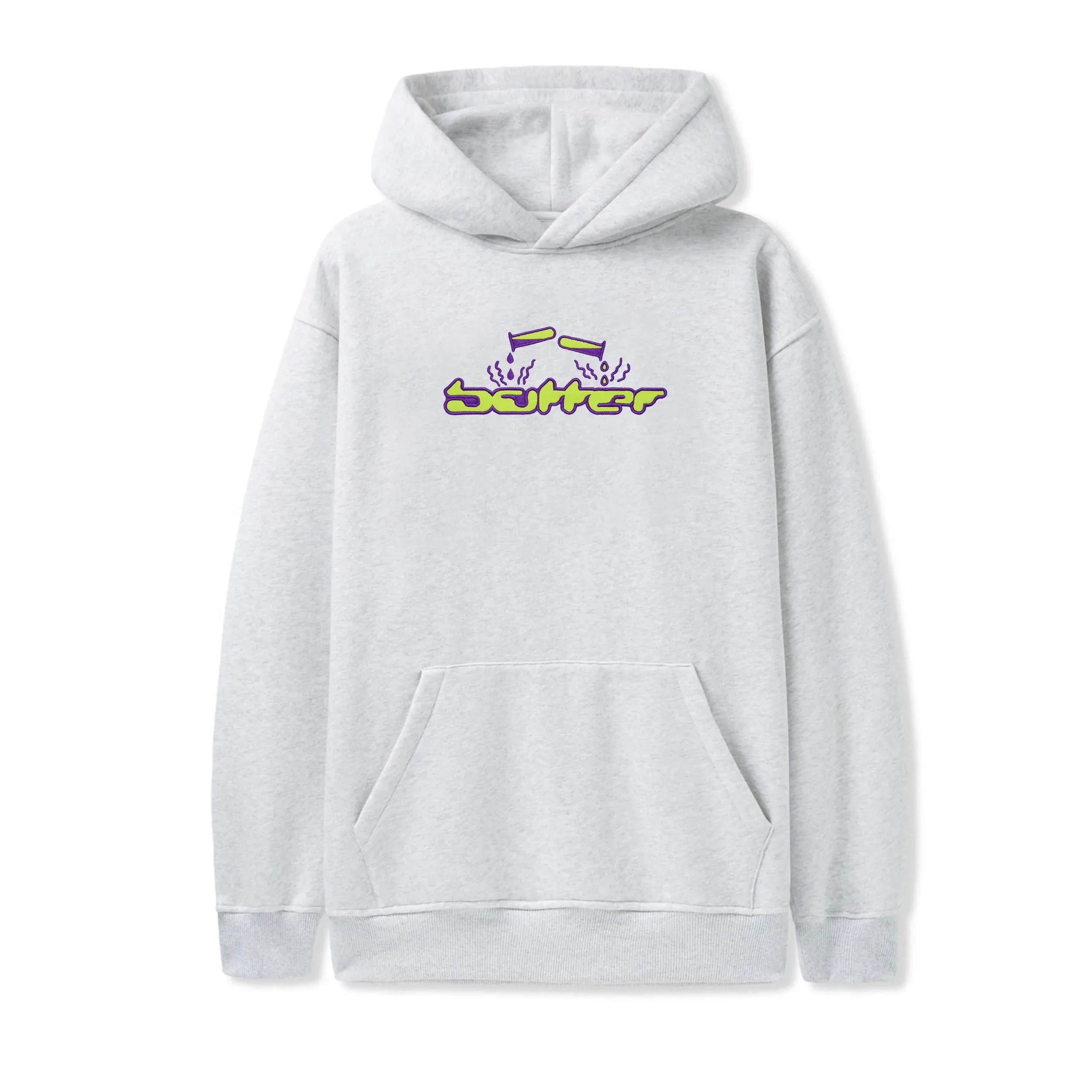 Corrosive Applique Pullover Hood, Ash
