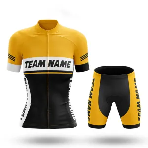 Custom Team Name M1 Yellow - Women's Cycling Kit