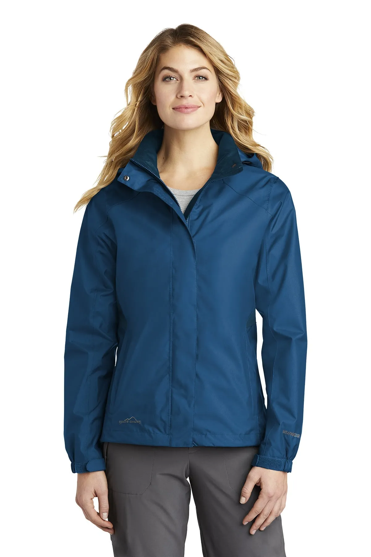 Eddie Bauer Ladies Customized Rain Jackets, Deep Sea Blue