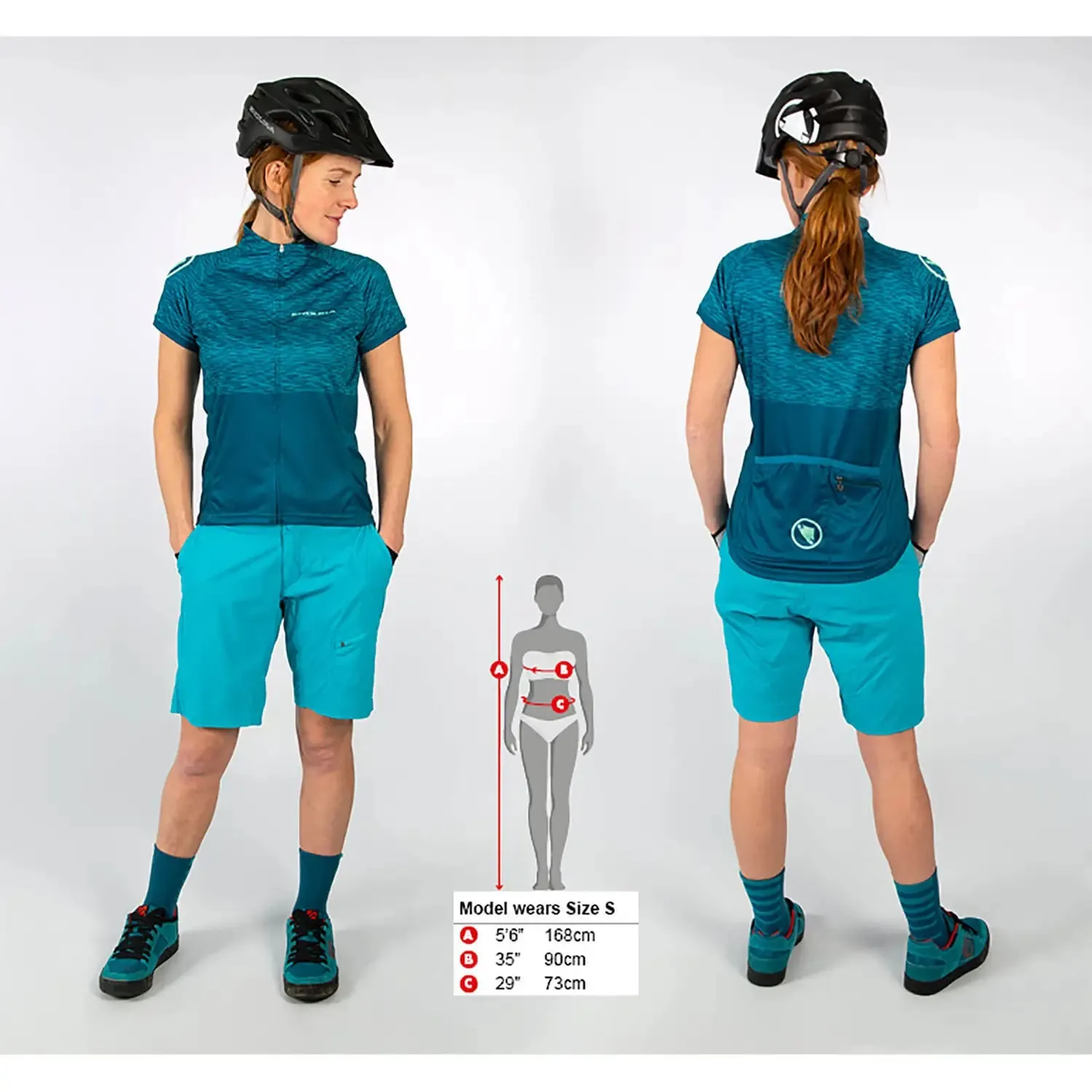 Endura Women's Humvee Ray Jersey - Kingfisher green
