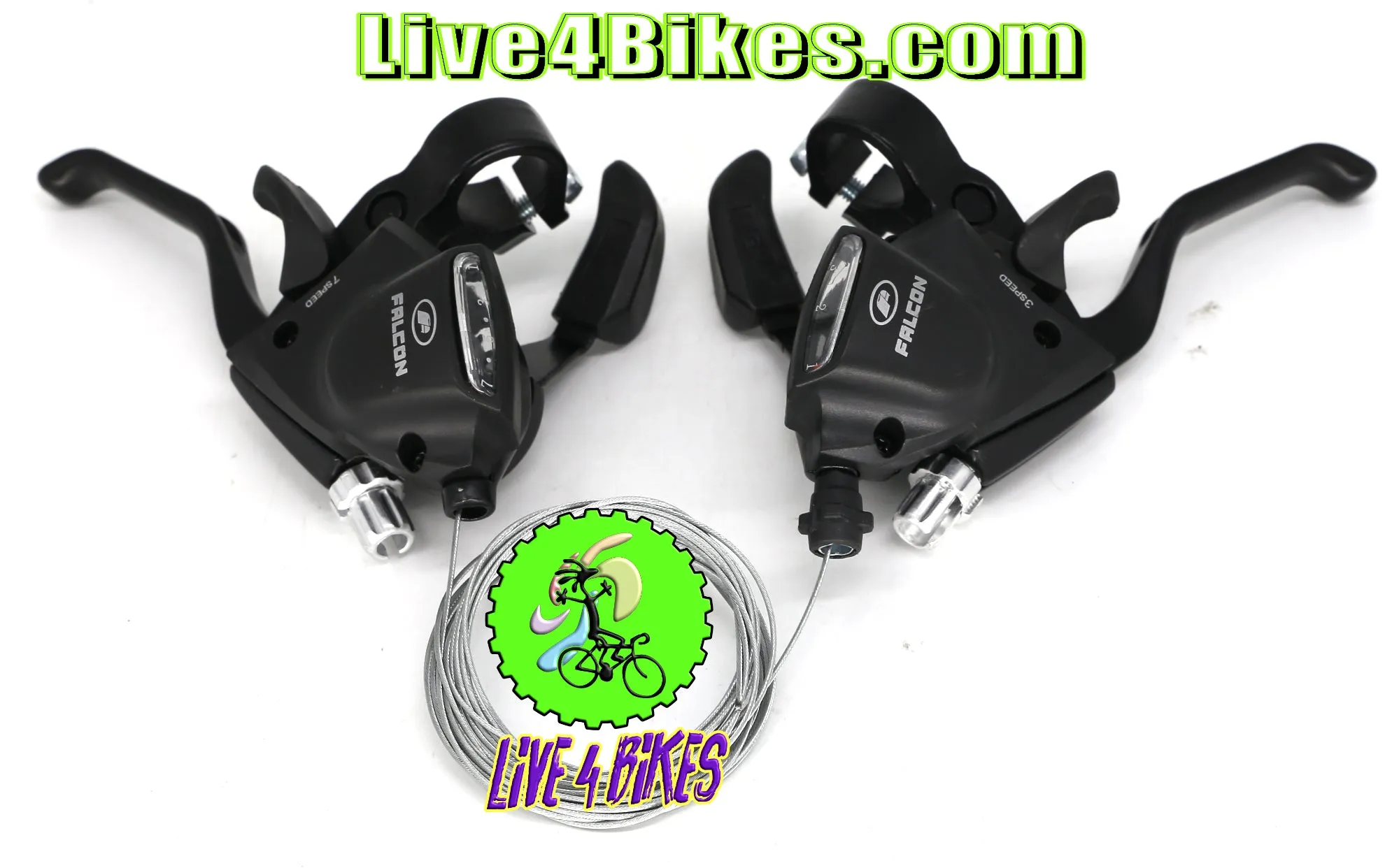 Falcon  Shifter / Brake Set 3x7 Combo 3 spd / 7 spd - Live 4 Bikes
