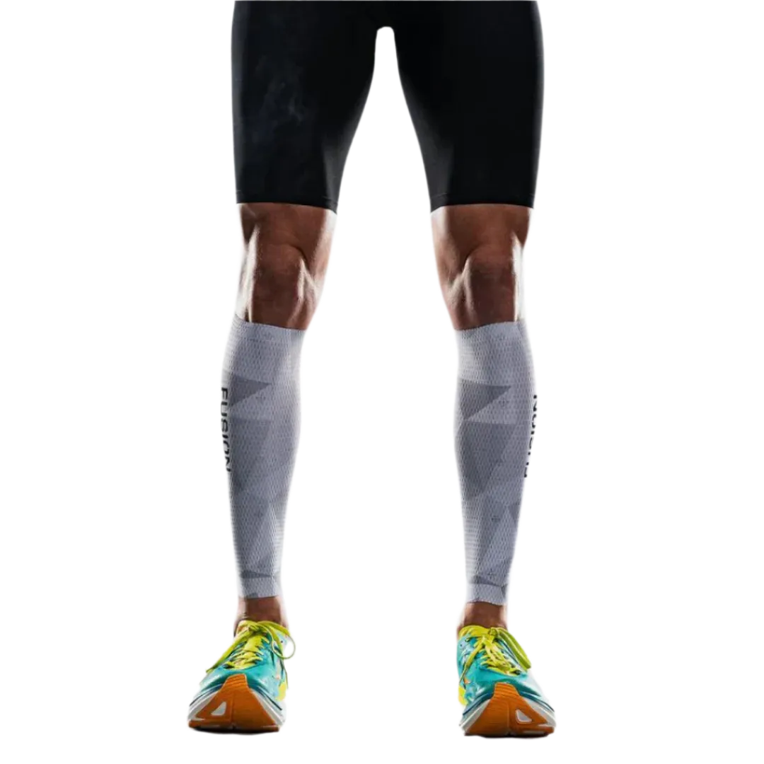 Fusion - TEMPO! Calf Sleeves - White/Grey