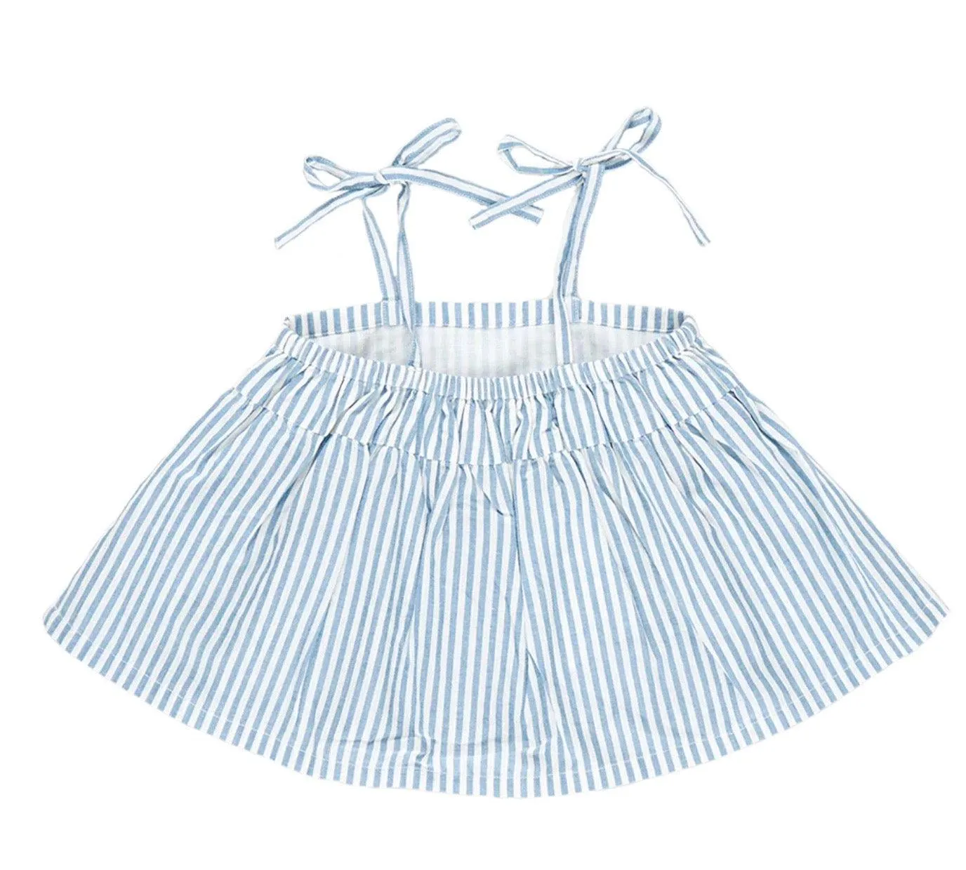 Girls Top | Stella-Blue Skinny Stripe | Pink Chicken