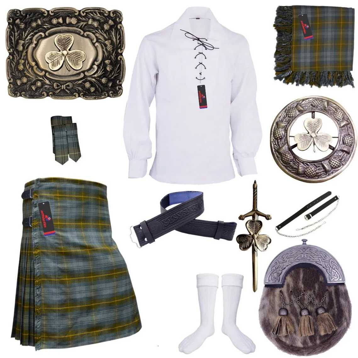 Gordon Weathered Tartan Kilt - Classic Scottish Highland Attire