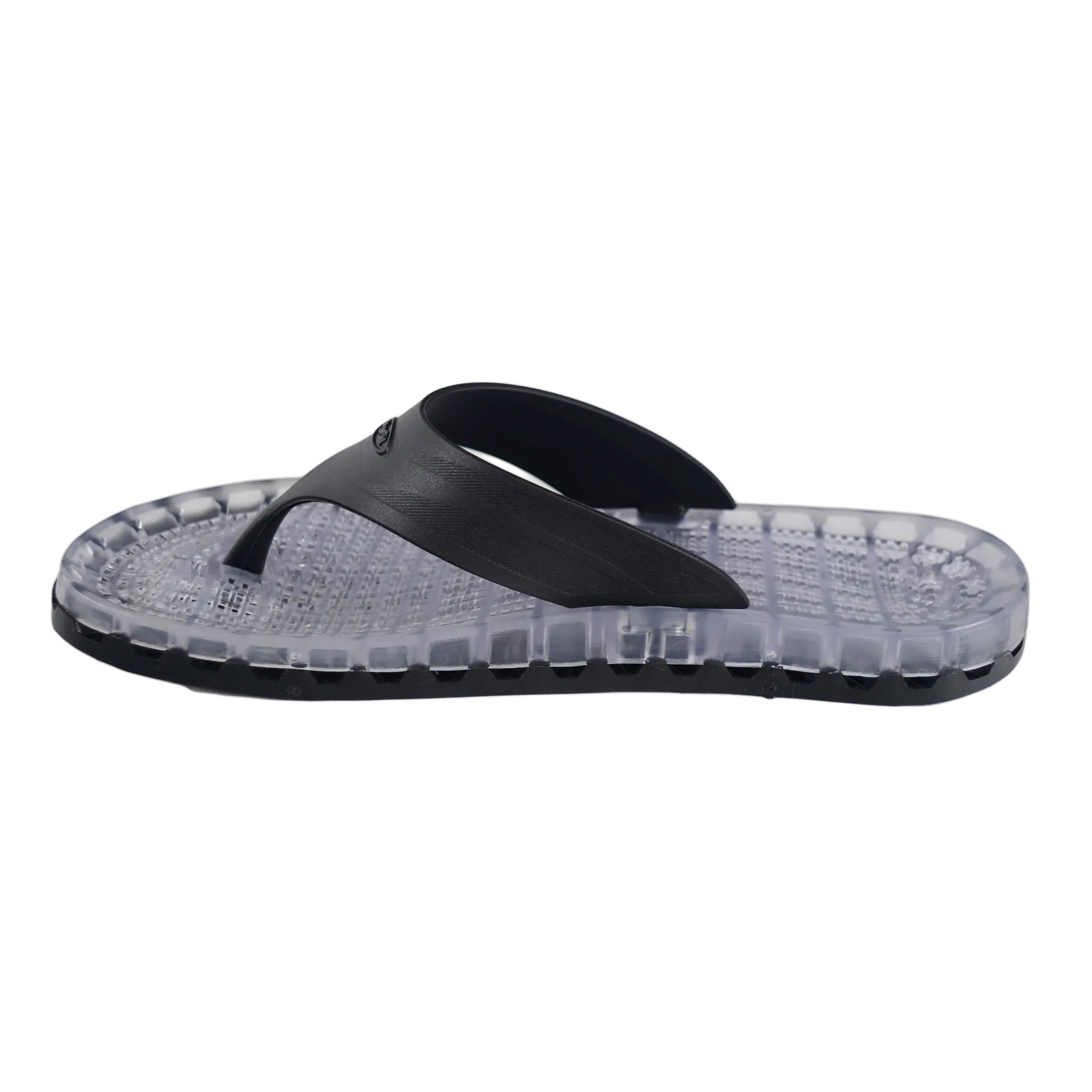 Ibiza - Clear Thong Sandal - Black