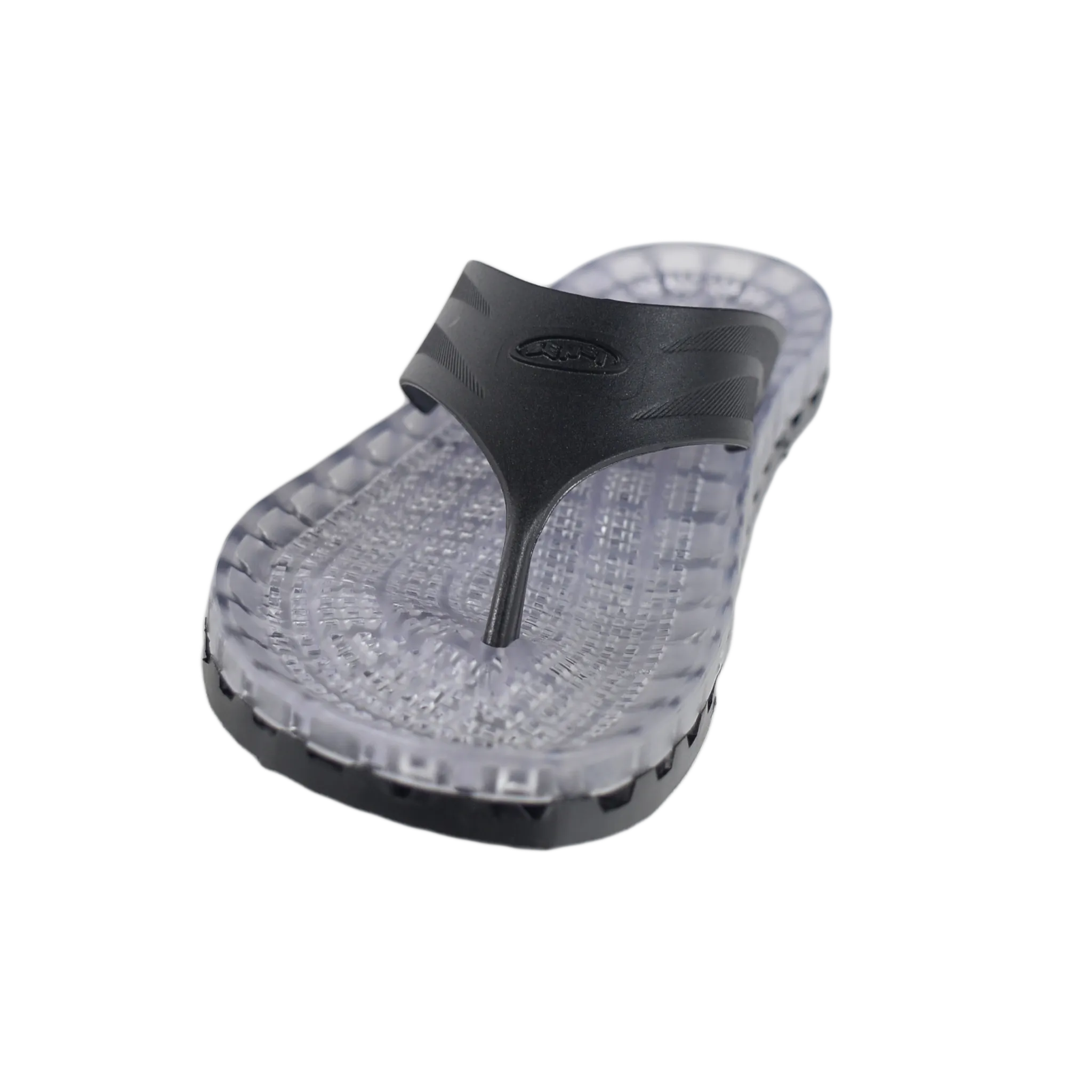 Ibiza - Clear Thong Sandal - Black
