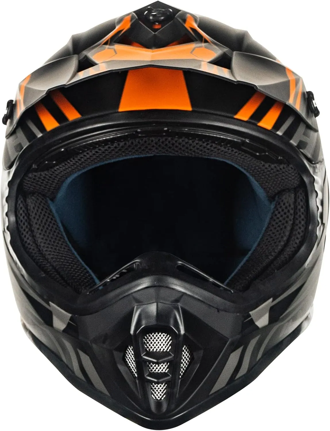 ILM Adult Dirt Bike Helmets Motocross ATV Dirtbike BMX MX Offroad Full Face Motorcycle Helmet, DOT Approved Model 128S (Orange Gray, Adult-XXLarge)