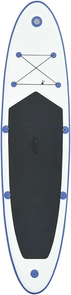 Inflatable Stand Up Paddleboard Water Sport Set for All Skill Levels Included with Surf Board, Aluminum Oar, Removable Fin, High Pressure Hand Pump... Blue and White 153.5"x31.9"x3.9"