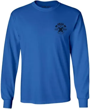 Koloa Surf Mens Kauai Surfboards Logo Long Sleeve Heavy Cotton Tee in Reg, Big and Tall