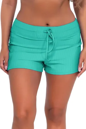 Laguna Swim Short with Attached Swimsuit Bikini Bottom (Ribbed Fabric)