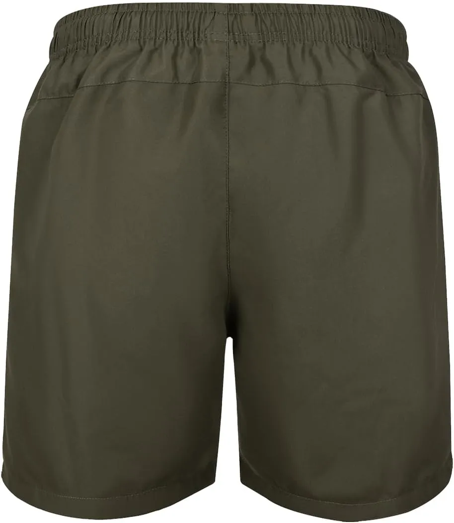 Men's Swim Trunks with Zipper Pockets and Mesh Lining,Beach Shorts with Drawstring Quick Dry Swim Shorts, Solid Beach Shorts