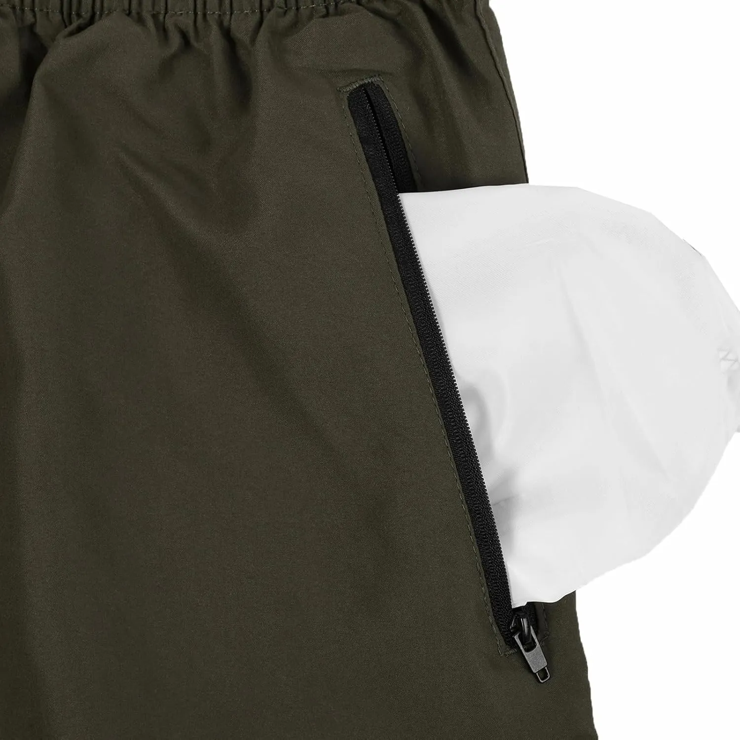 Men's Swim Trunks with Zipper Pockets and Mesh Lining,Beach Shorts with Drawstring Quick Dry Swim Shorts, Solid Beach Shorts