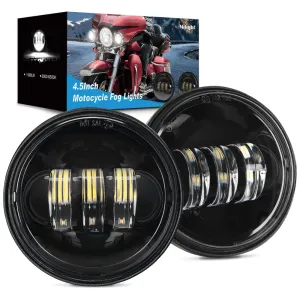Motorcycle 4.5Inch Black LED Fog Lights 2Pcs