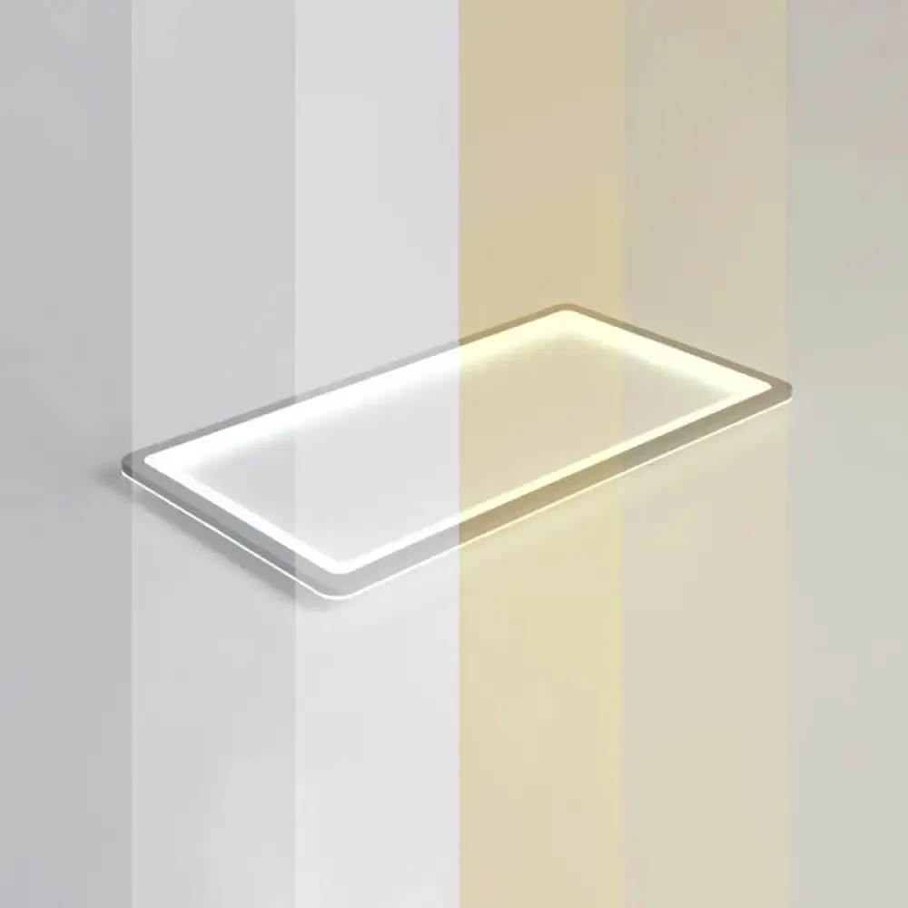 Nordic LED Ceiling Light: Dark Grey Ultra-Thin Flush Mount with Acrylic Shade