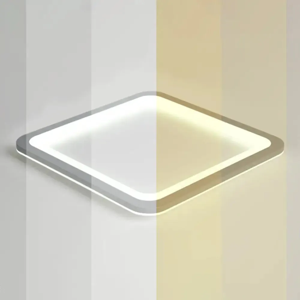 Nordic LED Ceiling Light: Dark Grey Ultra-Thin Flush Mount with Acrylic Shade