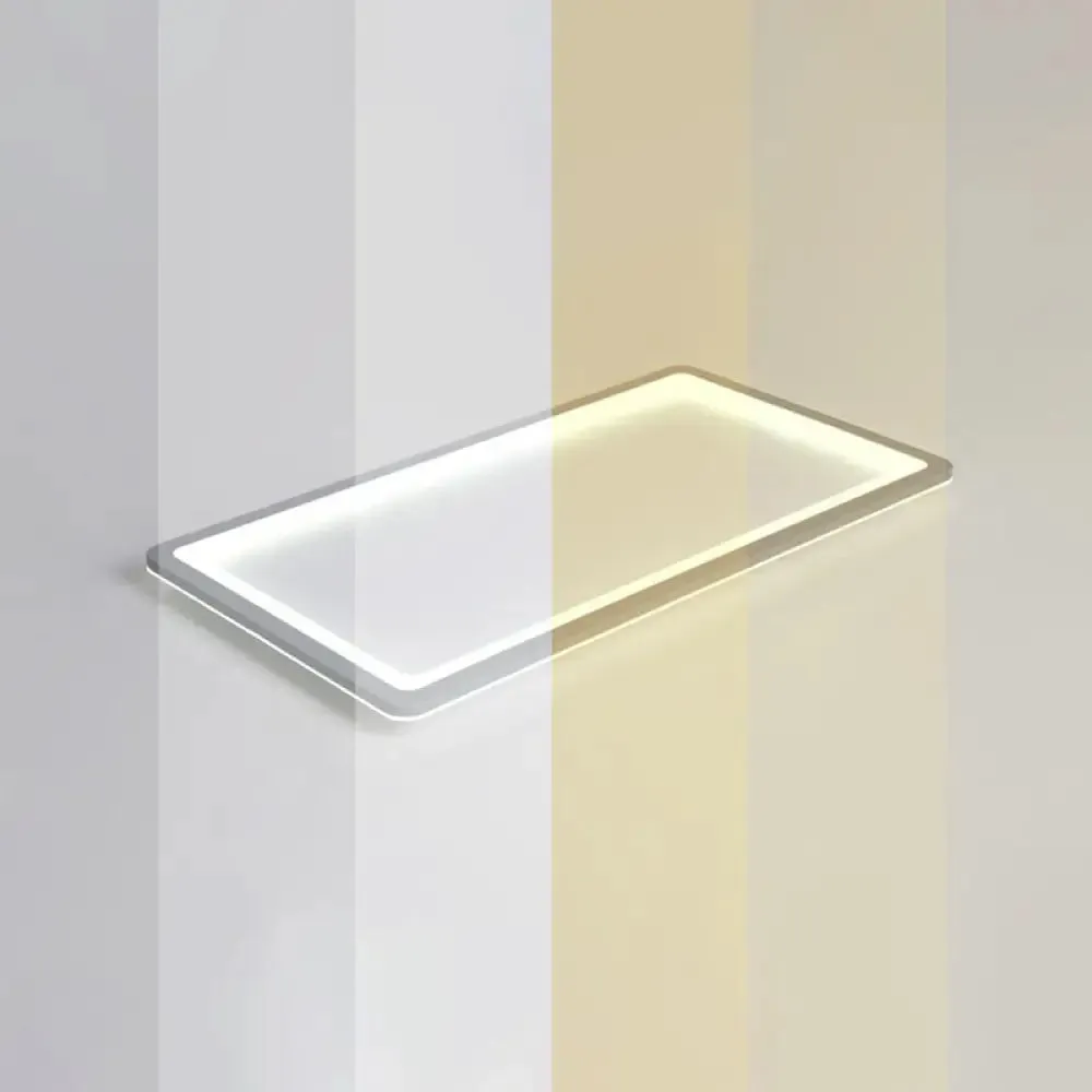 Nordic LED Ceiling Light: Dark Grey Ultra-Thin Flush Mount with Acrylic Shade