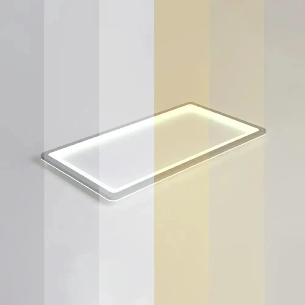 Nordic LED Ceiling Light: Dark Grey Ultra-Thin Flush Mount with Acrylic Shade