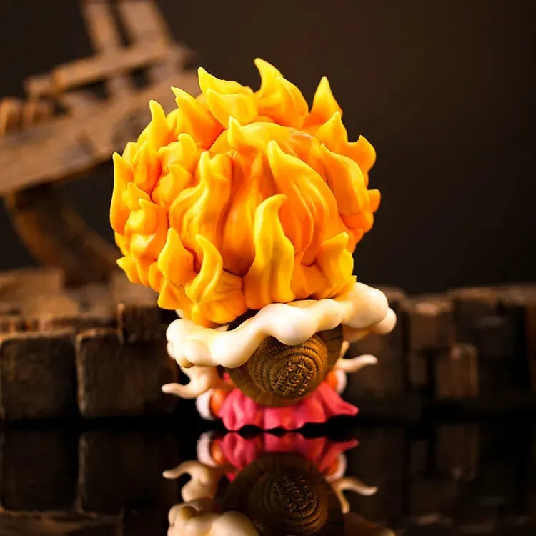 One Piece | Monkey D Luffy Gear 5 Sun God Nika Anime Action Figure | Red | 12.5 Cm |