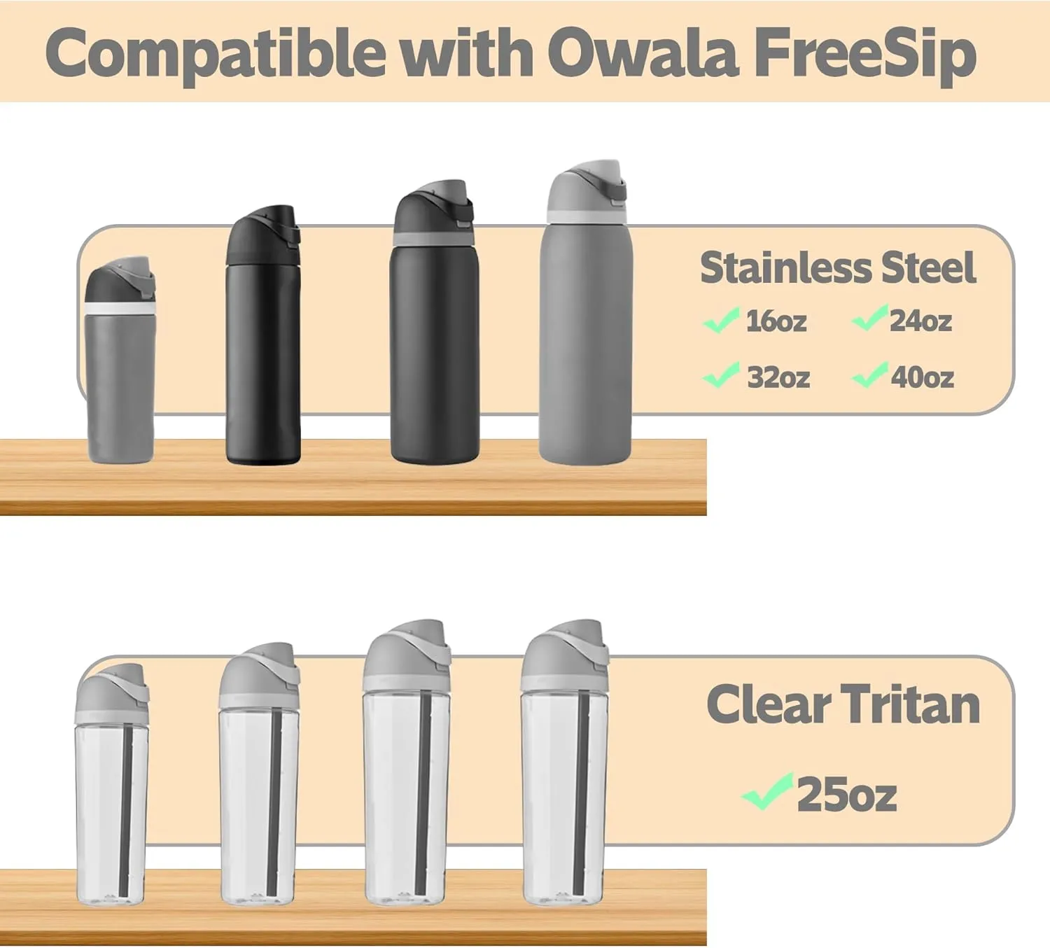 Replacement Cap for Owala Freesip,One Button Water Bottle Top Lid Compatible with Owala Cup 16oz 24oz 32oz 40oz, BPA-Free Replacement Lid Accessory for Owala Free Sip (Dark Gray)