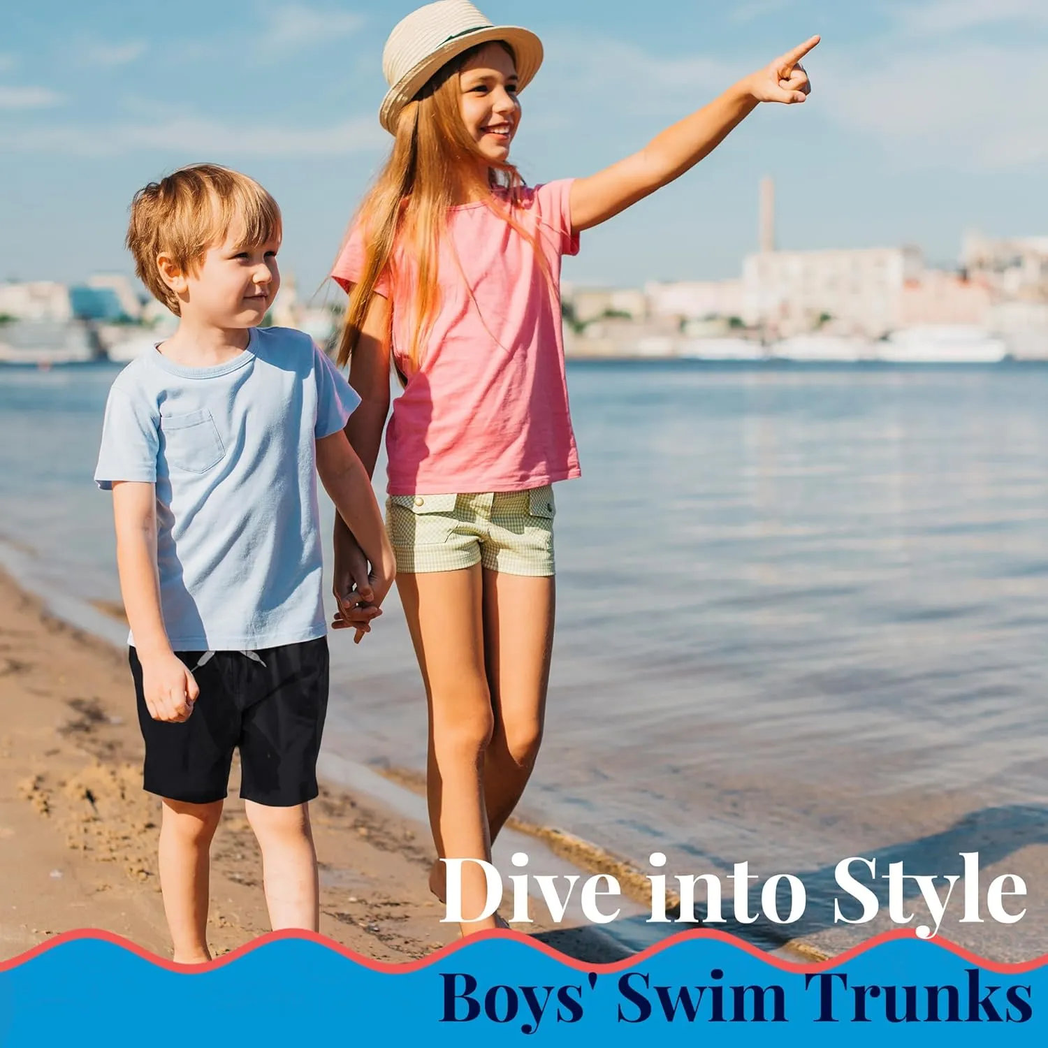 SIX ISLANDS Boys Swim Trunks - Quick-Dry, Comfortable, Ages 5/6 to 18/20 - Fun Patterns, Durable Design Boys Bathing Suit