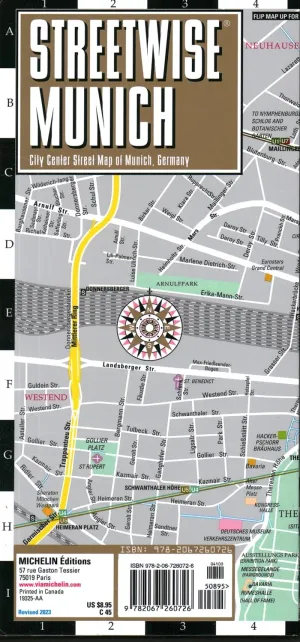 Streetwise Munich Map - Laminated City Center Street Map of Munich, Germany (Michelin Streetwise Maps) Map  Folded Map, July 15, 2023