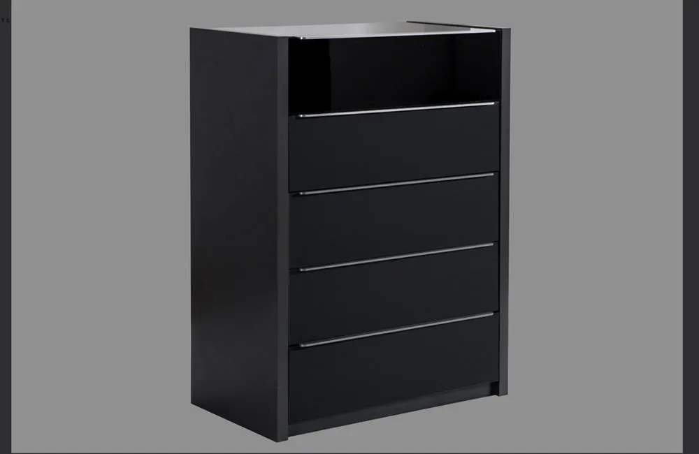 Toledo Modern Gray and Black Bedroom Set