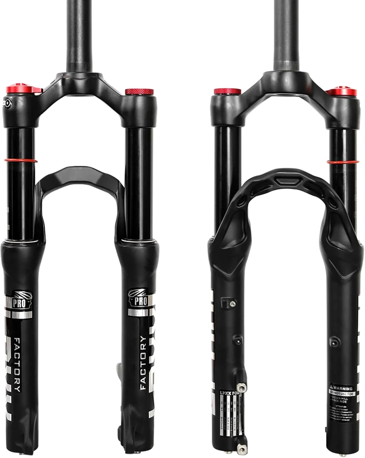 ZTZ 20 inch Bike Air Suspension Fork, 120mm Travel, 9mm QR MTB Fork, 1 1/8" Straight Tube, Manual Lockout, Ultralight Disc Brake Front Fork for Mountain, Touring, Folding, XC Bikes & E-Bikes
